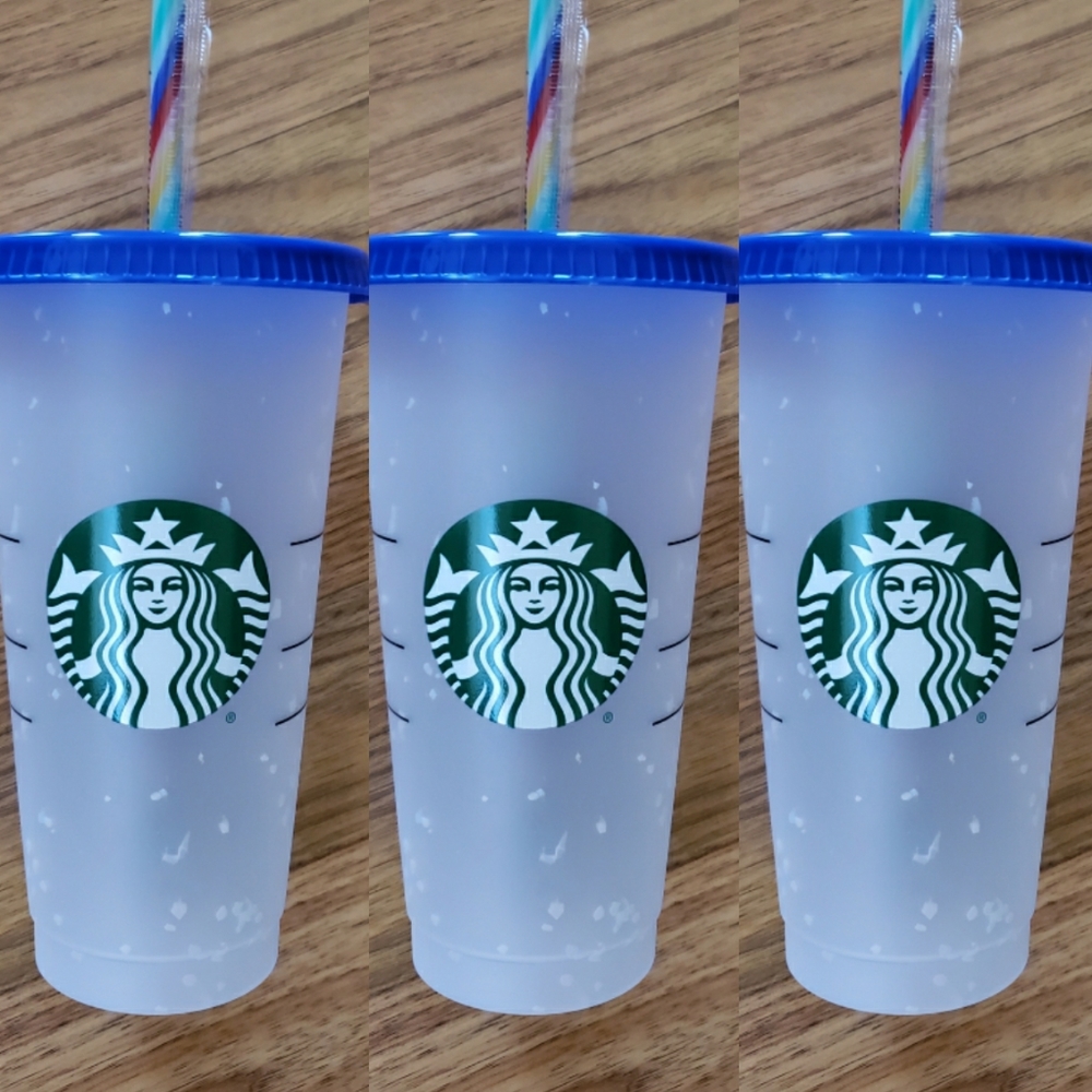 3 Starbucks confetti cups!